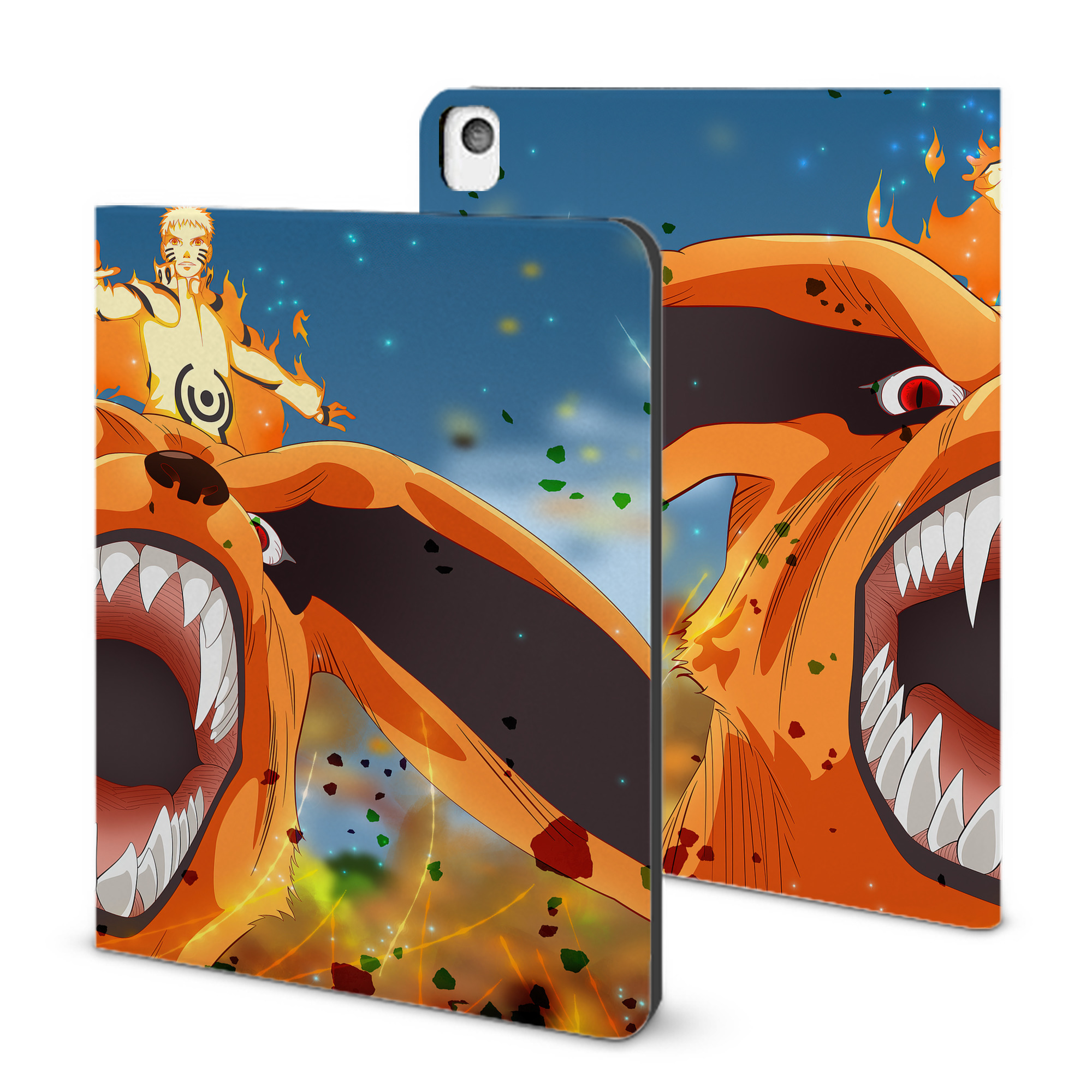 （画像用） NARUTO -ナルト- NARUTO -ナルト- 疾風伝 IPadケース ペンホルダー付き ブックスタイルデザイン